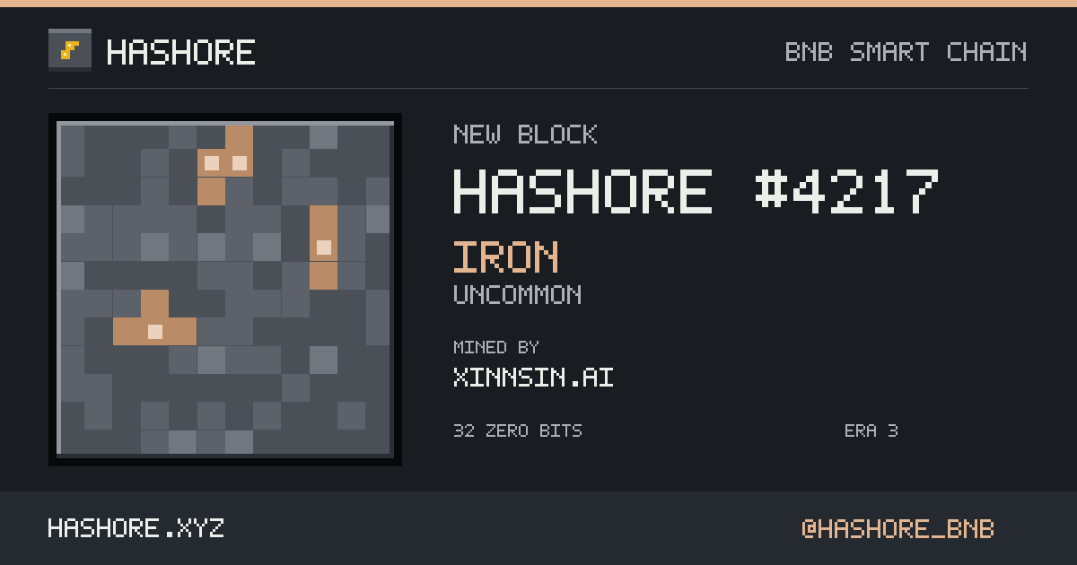 HashOre #4217 · Iron share card, xinnsin.ai